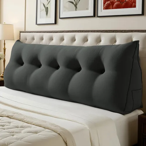 Miniatura 47 de Almohada WOWMAX grande de apoyo con forma triangular, almohada con forma de cuña para respaldo o lectura, cabecero para el día de la Madre