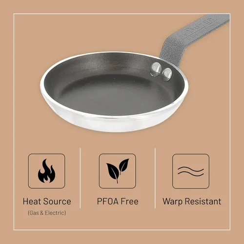 Miniatura 3 de de Buyer CHOC - Sartén antiadherente para huevos y panqueques, 5.5 pulgadas, revestimiento de PTFE de 5 capas, resistente a la deformación