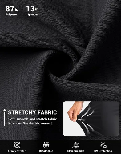 Miniatura 4 de G Gradual Pantalones deportivos de golf para hombre con bolsillos con cremallera, pantalones elásticos ajustados para correr, trabajo y correr