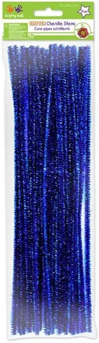 Miniatura 29 de Krafty Kids GC025E, tallos de felpilla de oropel, limpiadores de tuberías con purpurina, 0.236 in por 12 pulgadas, blanco, 1/4 x 12 pulgadas x 35