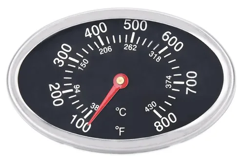 Miniatura 5 de GasSaf 2 3/8" barbacoa de acero inoxidable parrilla de carbón de madera ahumador de temperatura Pit termómetro Fahrenheit e indicador de calor