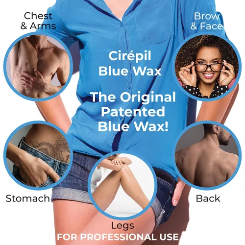 Miniatura 3 de Cirepil - Azul - Bolsa de 28.22 oz / 800g de Perlas de Cera Dura - Cera para Cara y Cuerpo, Sin Fragancia y Sin Tira Necesaria - Perfecta para Piel