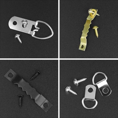 Miniatura 4 de HELIFOUNER Kit de 480 ganchos para colgar cuadros para marcos de fotos, kit de ganchos para marcos de fotos, kit de colgador de fotos para el hogar