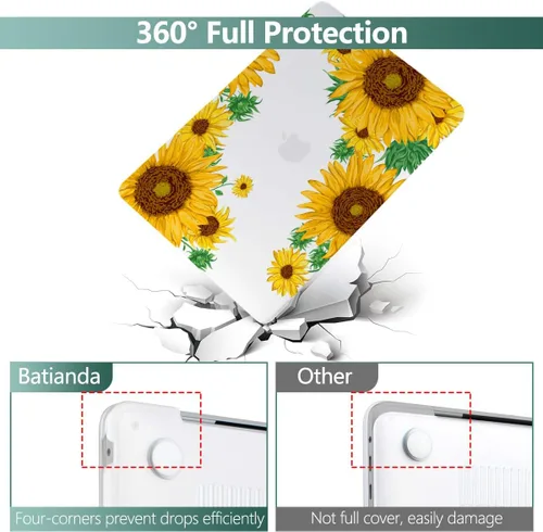 Miniatura 4 de Batianda - Carcasa rígida protectora de plástico transparente y mate para MacBook Pro (2019, 2018, 2017, 2016) de 13 pulgadas, modelo A2159, A1989