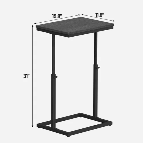 Miniatura 8 de TUTOTAK Mesa auxiliar, mesa auxiliar, mesa de sofá alta, mesa de sofá, sala de estar, dormitorio, negro TB01BK083P