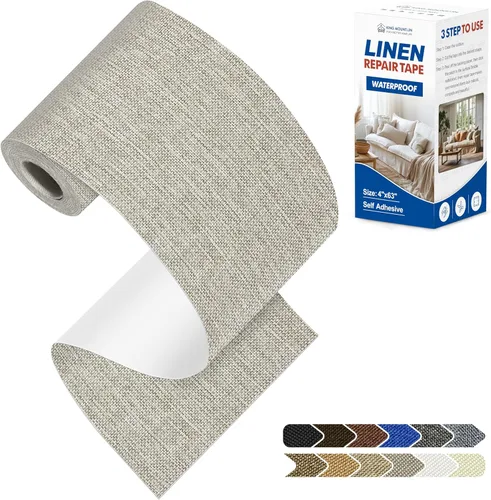 Miniatura 106 de KING MOUNTAIN Parches de reparación de lino fino, tela autoadhesiva, 8 x 11 pulgadas, 2 unidades, multicolor, para sofá de lino (beige)