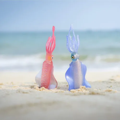 Miniatura 5 de Gemini&Genius 2 juguetes de calamares, animales bioluminiscentes marinos, juguetes de sepias, figuras de acción de animales marinos, regalo ideal 2