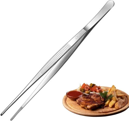 Miniatura 2 de Aniso Pinzas largas – Pinzas de cocina dentadas de precisión para barbacoa y cocina (12 pulgadas)