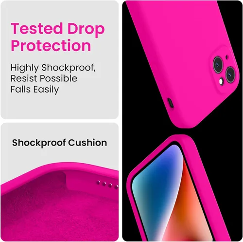 Miniatura 4 de FireNova Funda diseñada para iPhone 13, funda de silicona mejorada [protección de cámara] con [2 protectores de pantalla], forro