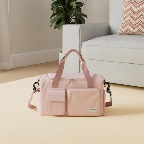 Miniatura 288 de Pequeña bolsa de gimnasio para mujer, bolsa de viaje con compartimento para zapatos