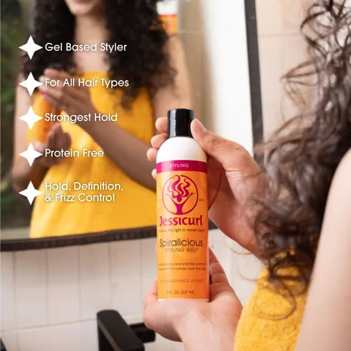 Miniatura 2 de Jessicurl, Spiralicious Gel, Lavanda Cítrica, 8 onzas líquidas, gel definidor de rizos para cabello rizado y control del encrespamiento, para todo