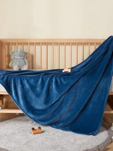 Miniatura 7 de TILLYOU Manta de forro polar para niños pequeños, 60 x 80 pulgadas, suave y cálida, para niños y niñas, color azul oscuro