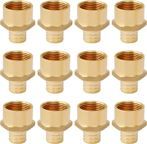 Miniatura 9 de SUNGATOR Paquete de 2 accesorios de latón PEX de 1" a 1" hembra NPT, certificados por