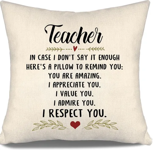 Miniatura 14 de En caso de que no lo diga lo suficiente aquí hay una almohada para recordarte que eres increíble, te aprecio, te quiero. Funda de almohada para tía
