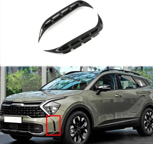 Miniatura 8 de Cubierta de cejas para luz antiniebla delantera apta para Kia Sportage NQ5 2023 2024 Lámpara antiniebla delantera Accesorios de coche 2 unids rojo