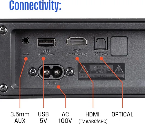 Miniatura 8 de Barra de Sonido Westinghouse para Smart TV, Barra de Sonido Compacta 2.0 con Dolby Atmos y Digital Plus, Sistema de Sonido Surround 120W para TV