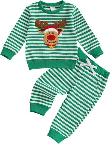Miniatura 7 de Conjunto de camisa larga y divertida para bebé niño y niña, ropa de primera Navidad, 6, 12, 18, 24 meses, 2T