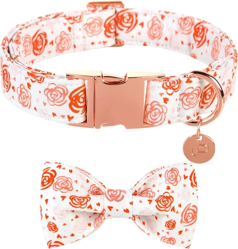Miniatura 27 de Collar de Navidad para perro con pajarita, collar de Navidad para cachorros, hembras, machos, perros o gatos, collares con lazo con hebilla de metal