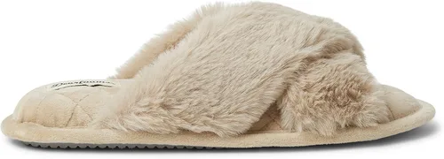 Miniatura 3 de Dearfoams Jessica - Pantuflas de piel sintética con banda cruzada para mujer
