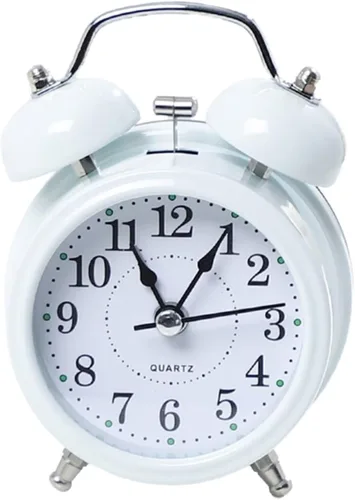 Miniatura 8 de Reloj despertador digital, reloj despertador retro ruidoso, doble campana, funciona con pilas, adorno para el hogar, aula, decoración de sala