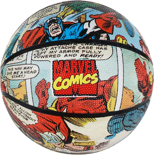 Marvel Avengers Baloncesto tamaño 6, cómic clásico para interiores y exteriores, pelota deportiva juvenil para niños y niñas, color rojo