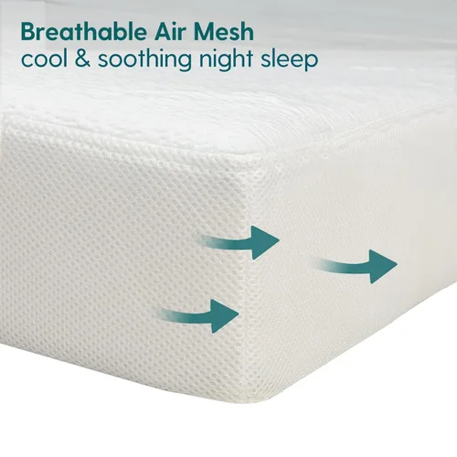 Miniatura 6 de Babelio Colchón para cuna, colchón para cama infantil, colchón de espuma viscoelástica, doble cara con funda Tencel y forro impermeable