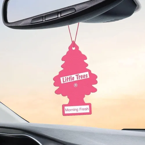 Miniatura 2 de LITTLE TREES Ambientador de coche Árbol de papel colgante para el hogar o el coche Fresco por la mañana Paquete de 3