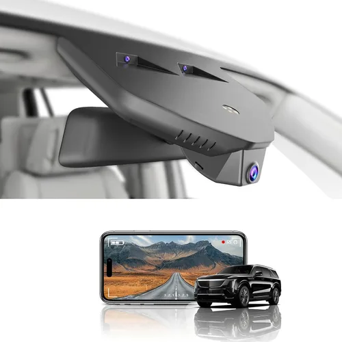 Cámara de tablero 4K para Cadillac Escalade 2021-2026, Escalade ESV 2021-2026, Base Sport Premium LuxuryOEM-Look, video UHD 2160P, WiFi y aplicación
