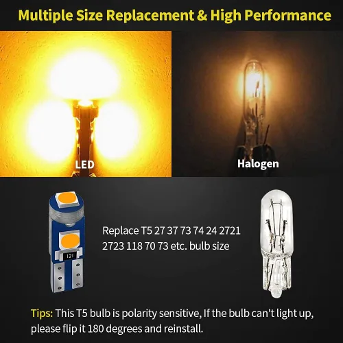 Miniatura 3 de AUXLIGHT 20 bombillas LED T5 para tablero de instrumentos 3030 chipsets 74 37 27 17 2721 reemplazos para puerta interior cúpula panel