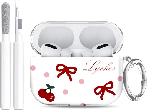 Miniatura 34 de Funda compatible con Airpods Pro 3 (2025) con soporte para teléfono y kit de limpieza, bonito clip de silicona suave para Apple AirPods Pro de 3ª