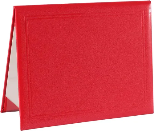 Miniatura 7 de Cubierta para diploma de 8.5 x 11 pulgadas, cubierta de graduación, certificado, portadocumentos de cuero liso, tamaño carta Negro C