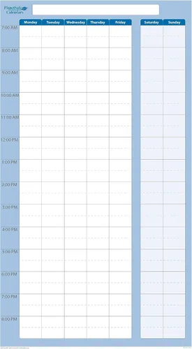 Lunes - Domingo 7 columnas 14 horas Sky Blue Administrador de tiempo de trabajo para pequeñas empresas para trabajo, personal o pequeña empresa 20w