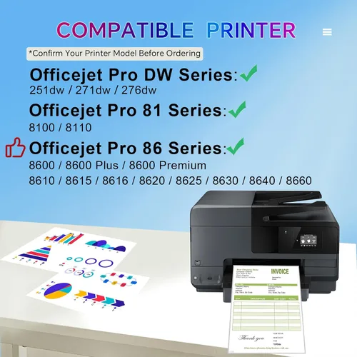 Miniatura 2 de 950XL - Cartuchos de tinta de repuesto compatibles con cartuchos de tinta negros 950, funciona para impresoras Officejet Pro 8100 8600 8610 8620