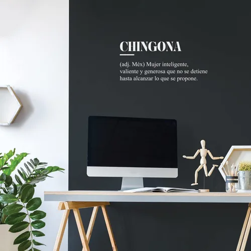 Miniatura 2 de Calcomanía de vinilo para pared, Chingona, 11 x 25 pulgadas, linda inspiradora y sarcástica divertida frase mexicana para oficina, negocios, tienda