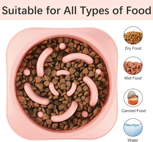 Miniatura 6 de MateeyLife - Cuencos de alimentación lenta, antiasfixia, tipo rompecabezas, interactivos, antideslizantes, para detener la hinchazón, para perros