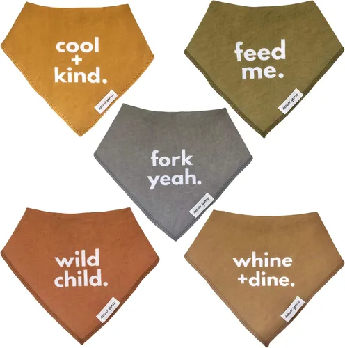 Denver James Bandana de alimentación babero bebé I algodón orgánico suave I Fleece Back