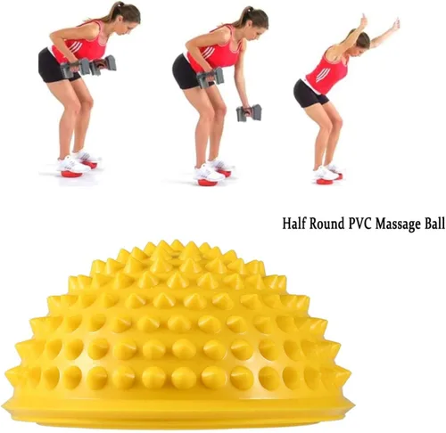 Miniatura 8 de Agatige Bola de masaje de pies, semiredonda de PVC con pinchos para pies, terapia de equilibrio, cúpula de punto de activación, rodillo de masaje