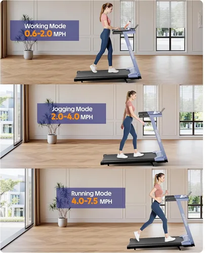 Miniatura 4 de Cintas de correr para el hogar, caminadora plegable 4 en 1 con inclinación, capacidad de 300 libras, caminadoras para correr para el hogar, espacios