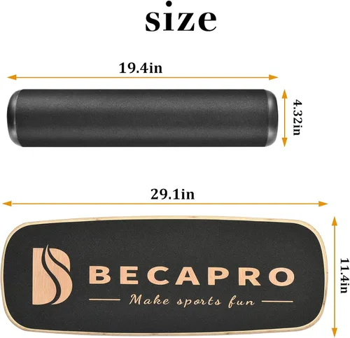 Miniatura 3 de Tabla de equilibrio con tapones ajustables de madera - 3 opciones de distancia diferentes - Equipo de ejercicio de equilibrio para trabajo