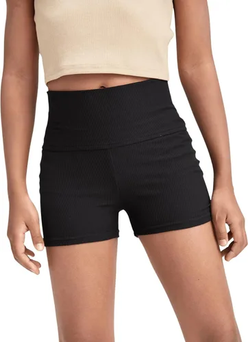 Floerns Pantalones cortos de baile para niñas, transpirables, de punto acanalado, deportivos, para correr, ciclista