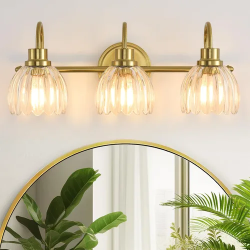 Miniatura 15 de Lámparas de baño (2 luces, 38 cm), luces de tocador mate negras para baño con pantalla de vidrio esmerilado blanco, luces de pared modernas