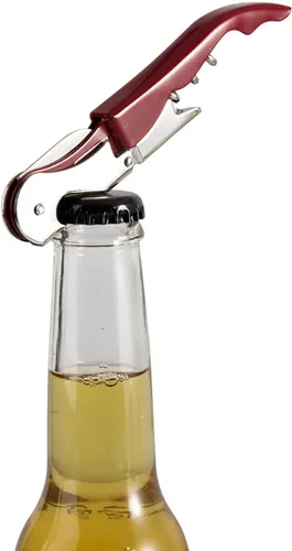 Miniatura 6 de Sacacorchos de camarero profesional con cortador de aluminio, abridor manual de botellas de vino para servidores, camareros y camareros (1, negro)