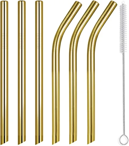 Miniatura 9 de Vinaco Pajitas para batidos de acero inoxidable, extra anchas de 0.5 pulgadas, popotes de metal reutilizables para batidos, té de burbujas, batidos