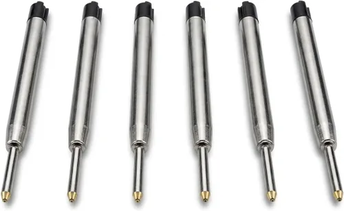 Miniatura 16 de Paquete de 20 repuestos de bolígrafo compatibles con TikiPen Black and Blue Parker. Tinta alemana de escritura suave y punta media de 0.039 in