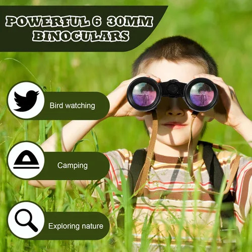 Miniatura 4 de Libima 24 prismáticos compactos educativos a granel con telescopio de cuerda para el cuello para aprender observación de aves, camping, senderismo