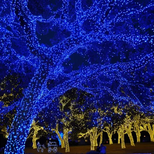 Miniatura 5 de Dazzle Bright - Guirnalda de luces de Navidad para exteriores, 1000 luces LED de 328 pies, enchufe de luz de hada con control remoto, 8 modos