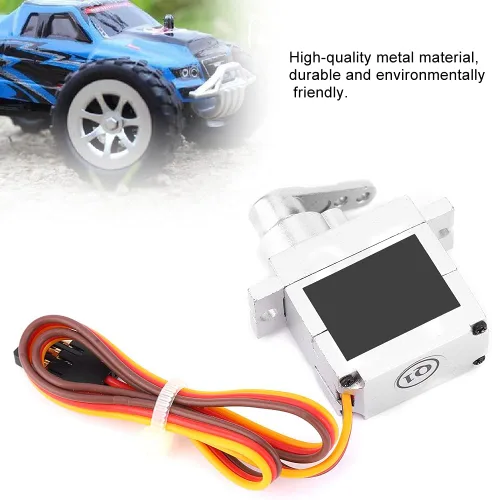 Miniatura 2 de VBESTLIFE Servo de automóvil a control remoto, accesorio de motor de dirección servo de metal de 0.32 oz, apto para B1 B14 B16 B24 C14 C24 B36 1:16