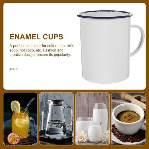 Miniatura 4 de Yardwe Tazas Taza de cerveza de metal Taza de bebida de metal Taza de café de camping Taza de té de jugo Taza de café Senderismo Taza de café
