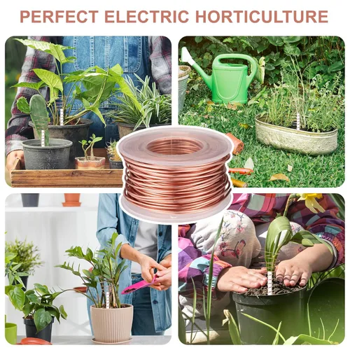 Miniatura 6 de Antena de jardinería electrocultural, 18m/59ft 99.9% alambre de cobre puro blando electrónico desnudo bobina de varilla de estaca de cobre calibre