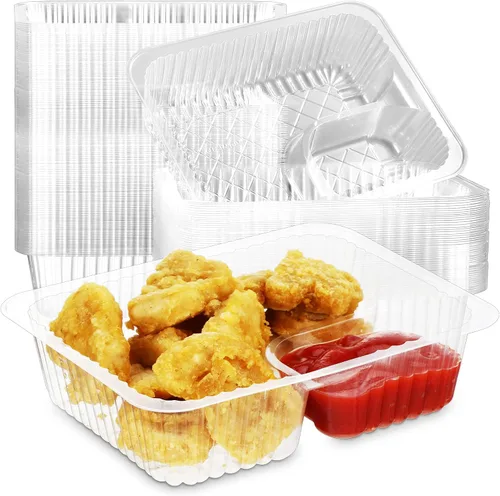 Baderke 200 bandejas para nachos desechables de plástico de 6 x 5 pulgadas, recipientes de nacho de 12 onzas para suministros de fiesta nocturna de